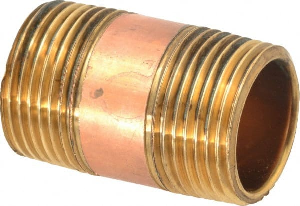 Brass Pipe Nipple: Threaded on Both Ends, 2