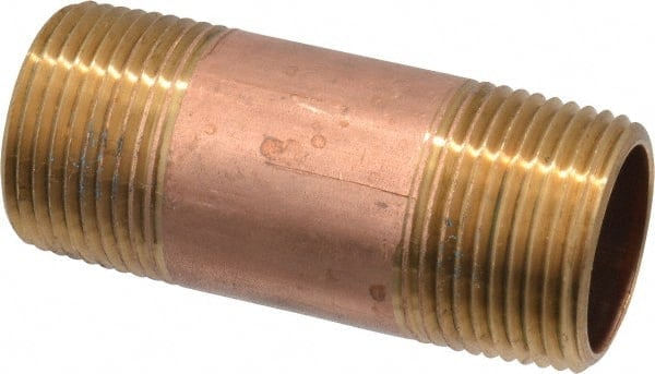 Brass Pipe Nipple: Threaded on Both Ends, 3