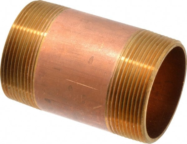 Brass Pipe Nipple: Threaded on Both Ends, 3-1/2