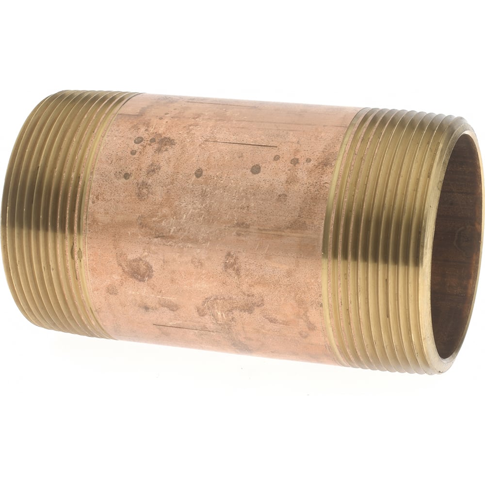 Brass Pipe Nipple: Threaded on Both Ends, 4