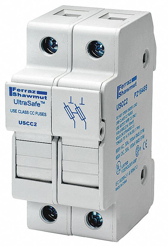 Fuse Block 0 to 30A Class CC 2 Pole MPN:USCC2