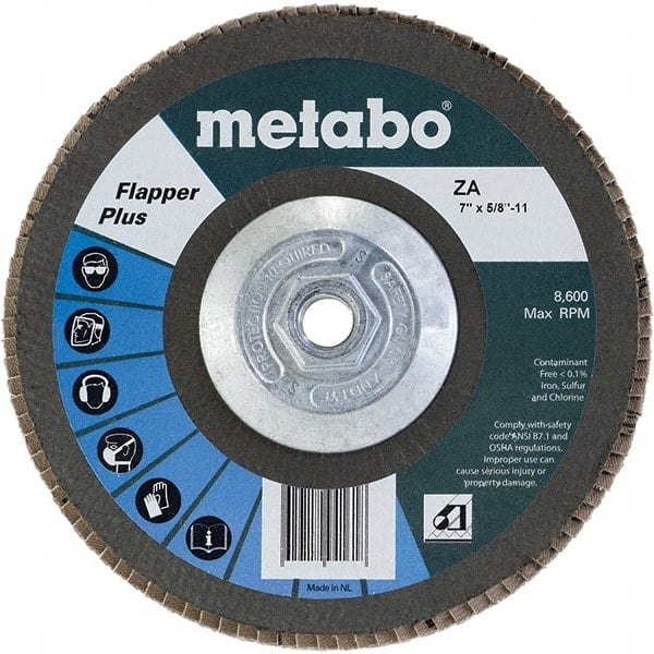 Flap Disc: 5/8-11 Hole, 80 Grit, Zirconia Alumina, Type 29 MPN:629417000