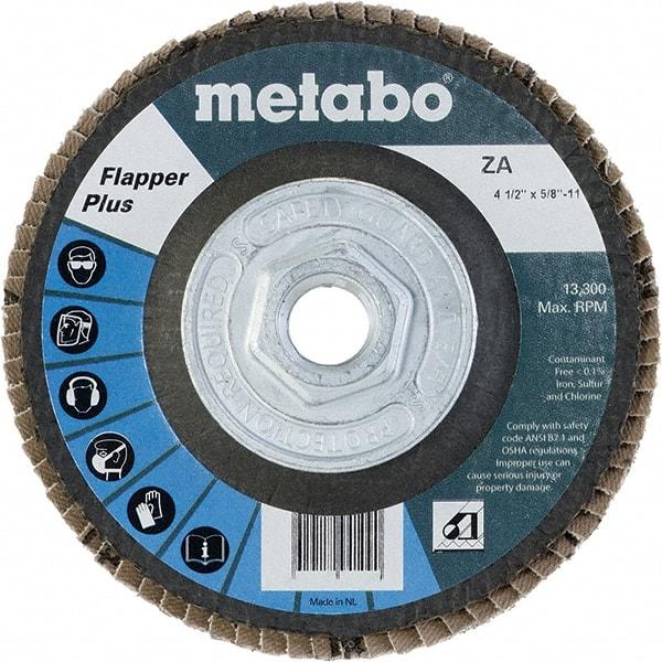 Flap Disc: 5/8-11 Hole, 40 Grit, Zirconia Alumina, Type 27 MPN:629471000