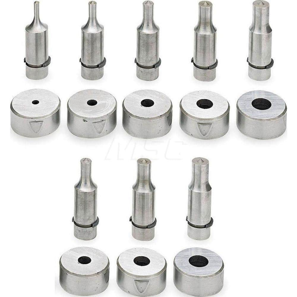 Ironworker Punch & Die Sets, Shape: Round , Die Length: 2in , Die Width: 2 in , Die Diameter: 2 in , Punch Length: 3.31in  MPN:MP4146