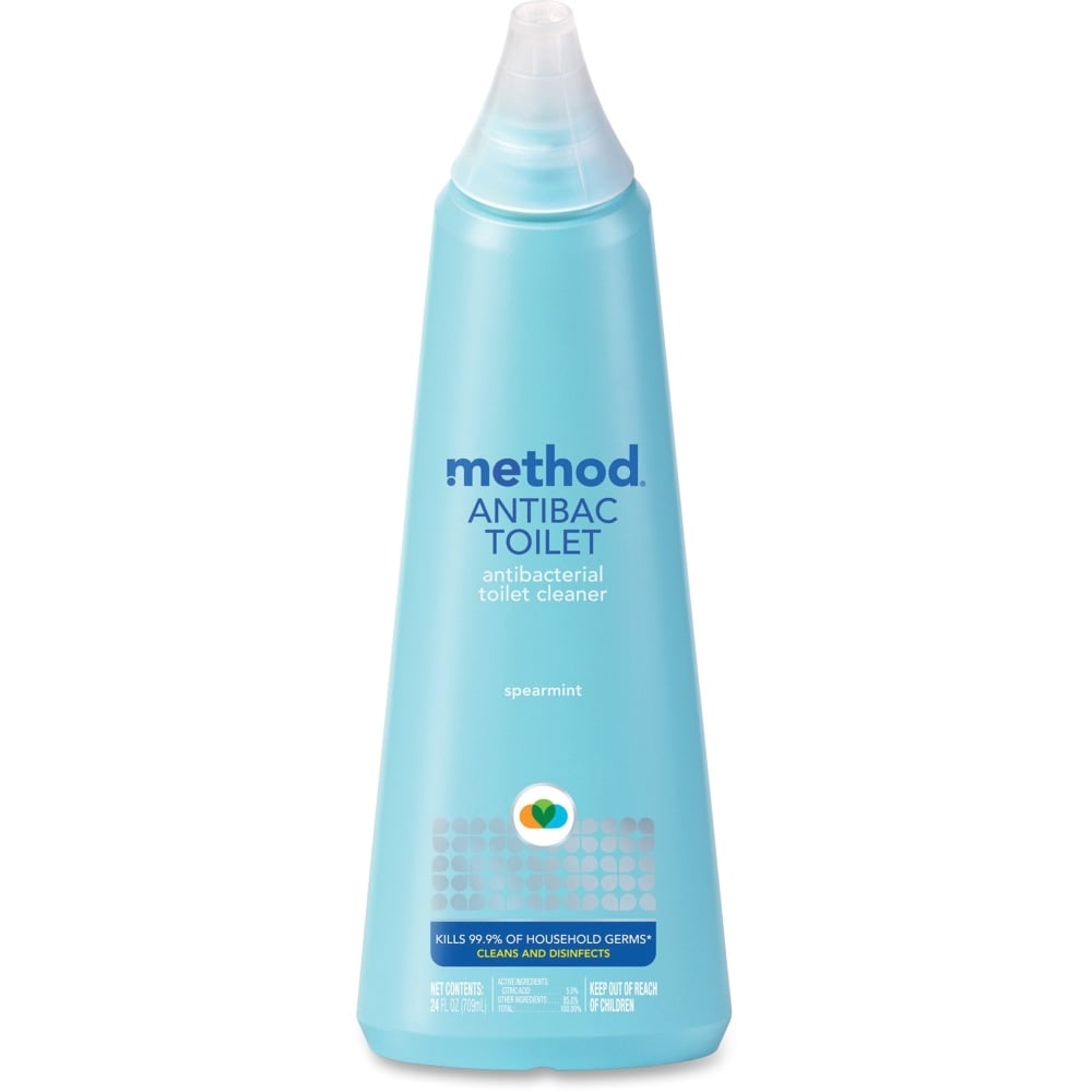 Method Antibacterial Toilet Cleaner - 24 fl oz (0.8 quart) - Spearmint Scent - 6 / Carton - Blue (Min Order Qty 2) MPN:01221CT