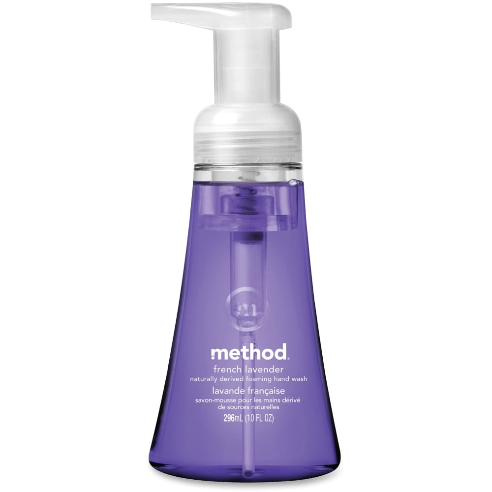 Method Foaming Hand Soap - French Lavender ScentFor - 10 fl oz (295.7 mL) - Pump Bottle Dispenser - Dirt Remover - Hand - Lavender - Paraben-free, Phthalate-free, Triclosan-free - 6 / Carton (Min Order Qty 2) MPN:00363CT