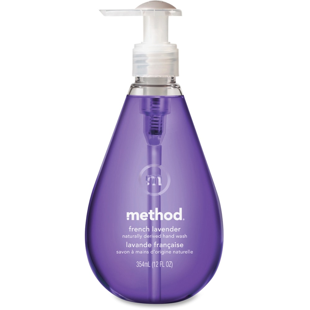 Method French Lavender Gel Hand Wash - French Lavender Scent - 12 oz - Pump Bottle Dispenser - Bacteria Remover - Hand - Lavender - Triclosan-free, Non-toxic, pH Balanced, Anti-irritant - 1 Each (Min Order Qty 13) MPN:1312020050650