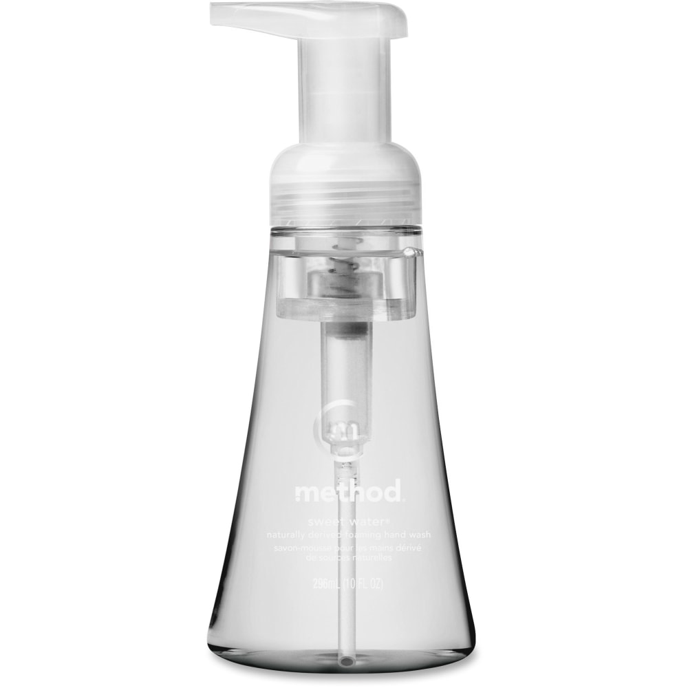 Method Sweet Water Foaming Hand Wash - Sweet Water Scent - 10 fl oz (295.7 mL) - Push Pump Dispenser - Hand - Clear - Paraben-free, Phosphate-free, Triclosan-free - 6 / Carton (Min Order Qty 2) MPN:MTH00361CT