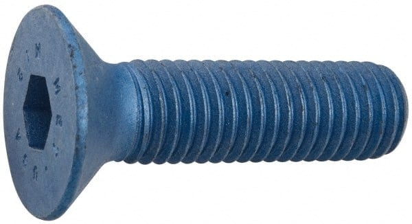 Flat Socket Cap Screw: M12x1.75, 12.9 Alloy Steel, Metric Blue Finish MPN:UST018976