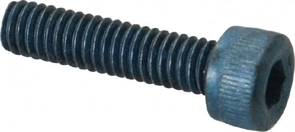 Socket Cap Screw: M4 x 0.7, 16 mm Length Under Head, Socket Cap Head, Hex Socket Drive, Alloy Steel, Metric Blue Finish MPN:UST176214