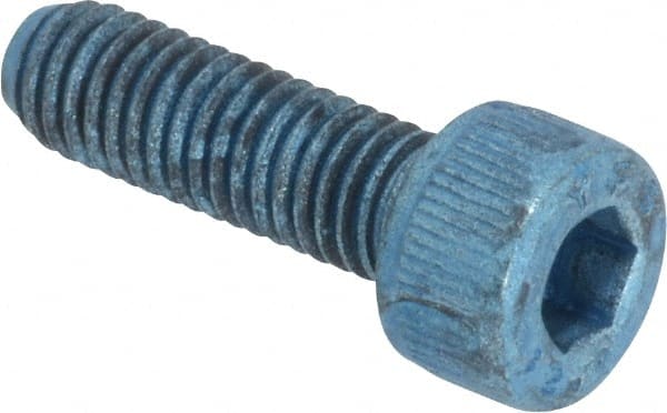 Socket Cap Screw: M5 x 0.8, 16 mm Length Under Head, Socket Cap Head, Hex Socket Drive, Alloy Steel, Metric Blue Finish MPN:UST176221