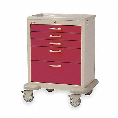 Medical Cart Steel/Polymer Red/Lt.Taupe MPN:MBX3110TL-RE