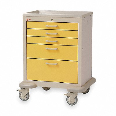 Medical Cart Steel/Polymer Taupe/Yellow MPN:MBX3110TL-YE