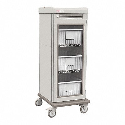 Medical IV Cart Taupe w/3 Tote Boxes MPN:SXRSIVSTOR