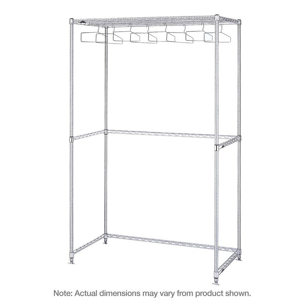 Office Desks, Rack Type: Upright Garment Rack , Color: Silver , Material: Steel , Length (Decimal Inch - 4 Decimals): 36.0000 , Depth (Decimal Inch): 74.6250  MPN:GRU2436S