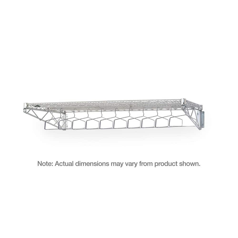 Office Desks, Rack Type: Wall Mount Garment Rack , Color: Silver , Material: Steel , Length (Decimal Inch - 4 Decimals): 36.0000  MPN:GRW2436S