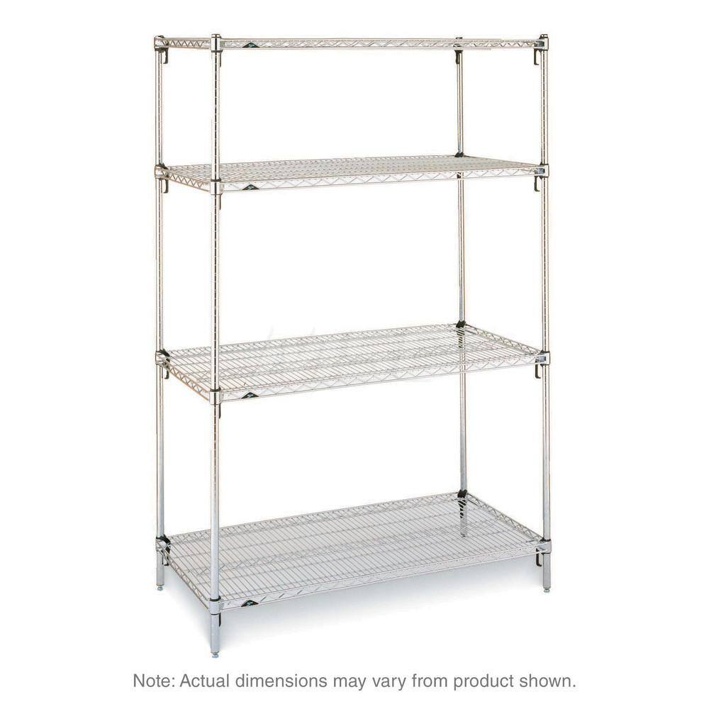 Starter Unit Wire Shelving: 2,000 lb Shelf Capacity, 4 Shelves MPN:A456C