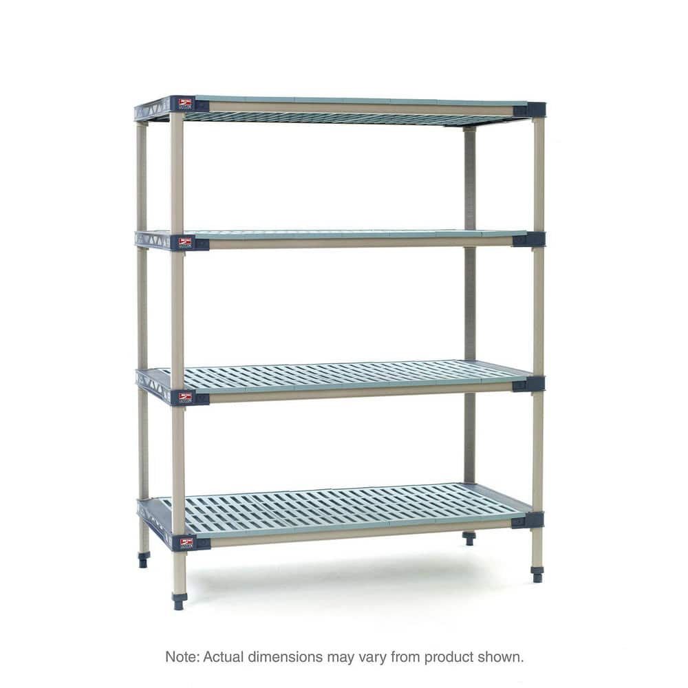 Plastic Shelving, Shelving Type: Starter , Shelf Style: Ventilated , Shelf Type: Adjustable , Shelf Capacity: 2000lb , Overall Height: 62.1875in  MPN:X436G4