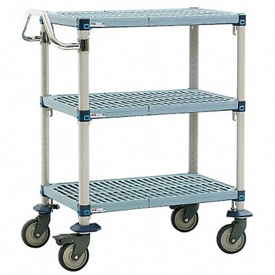 Utility Cart Microban 35x18x39 3 Shelf MPN:MXUC1830G-35