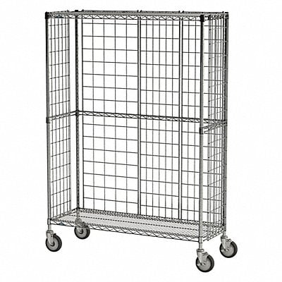 Wire Cart 3-Sided 18 in W 48 in L MPN:65135-IP