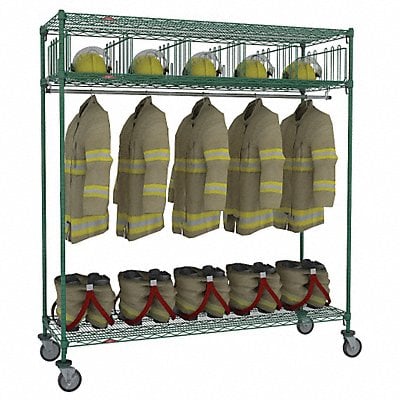 Turnout Gear Rack Mobile 5 Compartment MPN:TFMOBTOGR