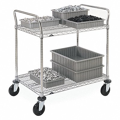 Wire Shelf Cart 2 Shelf 39x60x24 MPN:2SPN56ABR