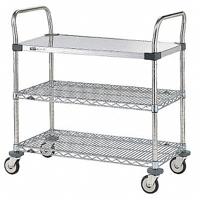 Utility Cart SS/Chrome 38x18x38 3 Shelf MPN:MW403