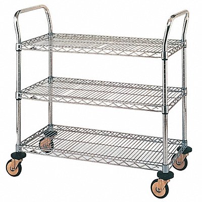 Utility Cart SS 26x18x38 3 Shelf MPN:MW702