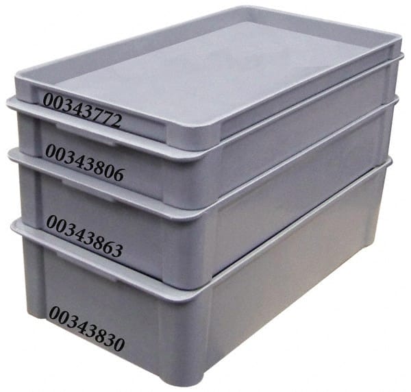 Fiberglass Storage Tote: 150 lb Capacity MPN:8081085136GRAY