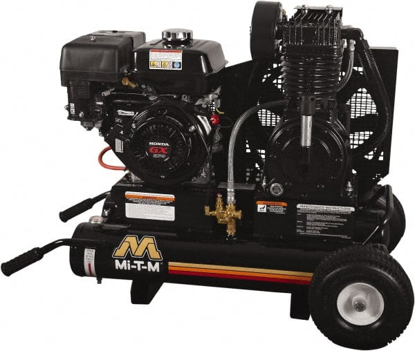 9.0 hp, 17.2 CFM, 175 Max psi, Two Stage Portable Fuel Air Compressor, Gas, Pull Start MPN:AM2-PH09-08M