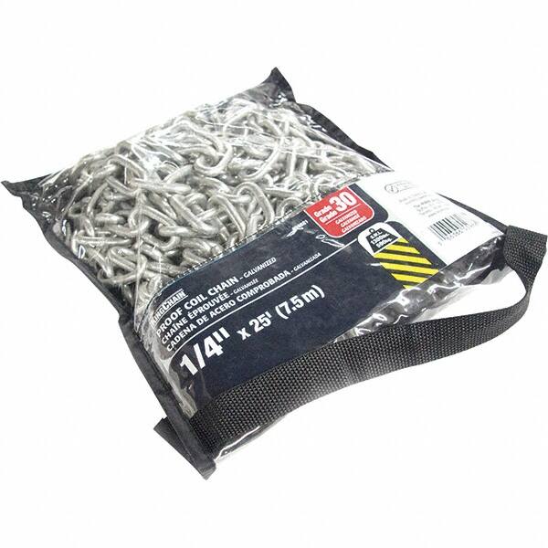 Welded Chain, Finish: Galvanized Steel , Overall Length: 25cm, 25in, 25yd, 25mm, 25m, 25ft , Inside Length (Decimal Inch): 1.2400 , Inside Length: 1.24mm MPN:559881