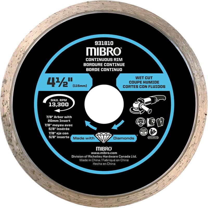 Wet & Dry Cut Saw Blade: 4-1/2