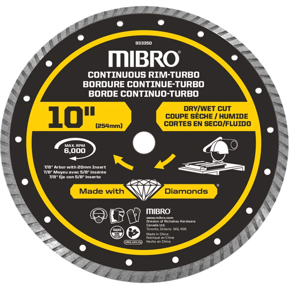 Wet & Dry Cut Saw Blade: 10