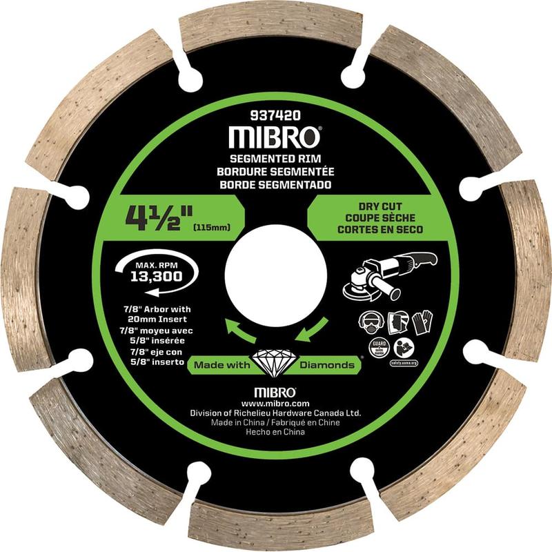 Wet & Dry Cut Saw Blade: 4-1/2