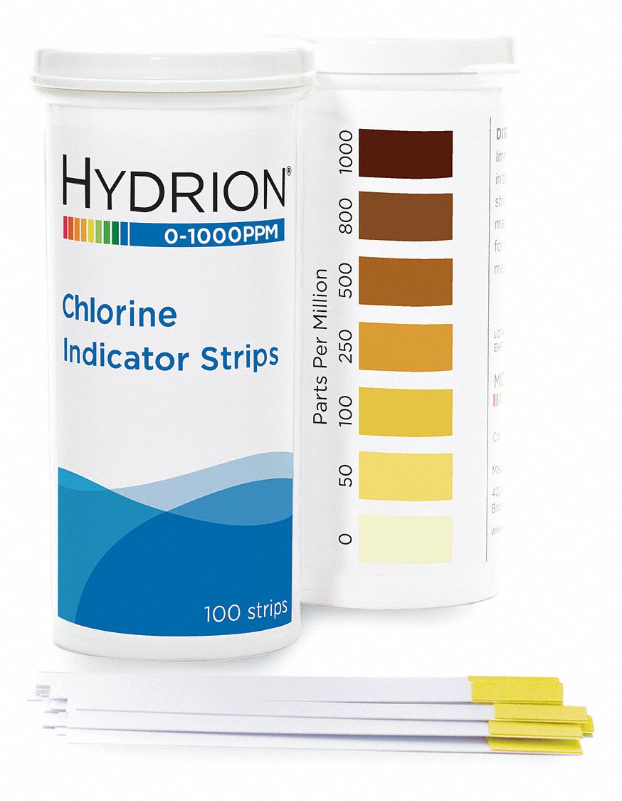 Test Strips Detects Free Chlorine 1/4 W MPN:CH-1000