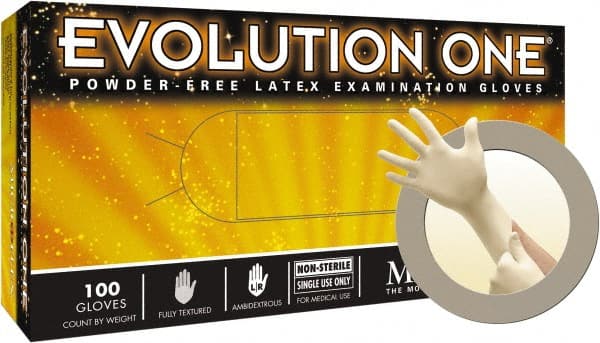 Series Microflex Evolution One Disposable Gloves: Size Large, 5.5 mil, Uncoated-Coated Latex, Medical Grade, Unpowdered MPN:EV-2050-L