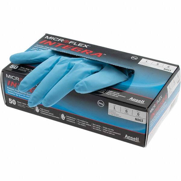 Series Microflex Integra Disposable Gloves: Size Large, 6.7 mil, Uncoated-Coated Nitrile, Medical Grade, Unpowdered MPN:N863