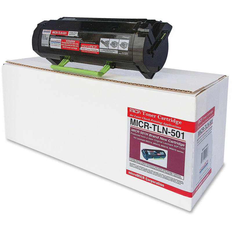 microMICR TLN-501 - Black - compatible - MICR toner cartridge (alternative for: Lexmark 501H) - for Lexmark MS310, MS312, MS315, MS410, MS415, MS510, MS610 MPN:TLN501