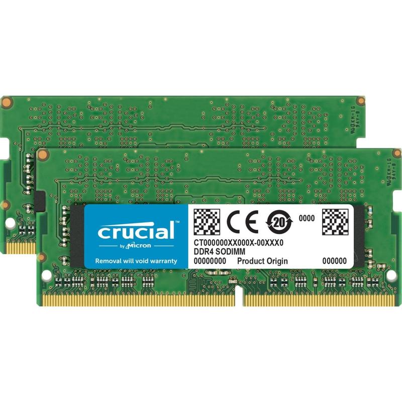 Crucial - DDR4 - kit - 32 GB: 2 x 16 GB - SO-DIMM 260-pin - 2400 MHz / PC4-19200 - CL17 - 1.2 V - unbuffered - non-ECC - for Apple iMac with Retina 5K display (Mid 2017) MPN:CT2K16G4S24AM