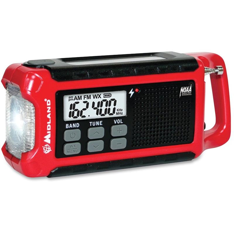 Midland ER210 E+Ready Compact Emergency Crank Weather Radio - with NOAA All Hazard, Weather Disaster - AM, FM (Min Order Qty 2) MPN:ER210