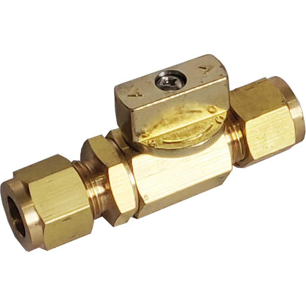 Miniature Manual Ball Valve: Full Port, Brass MPN:BVRM-38Y