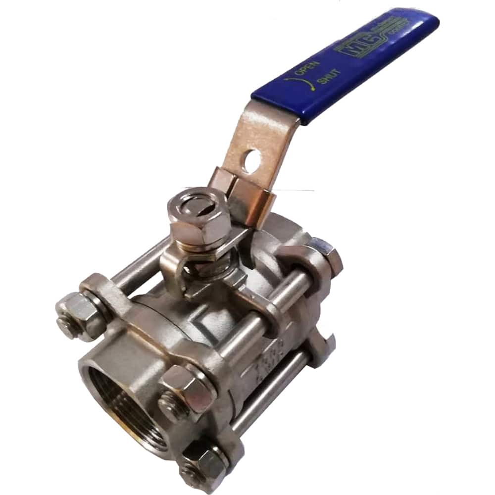 3-Piece Manual Ball Valve: 1/4