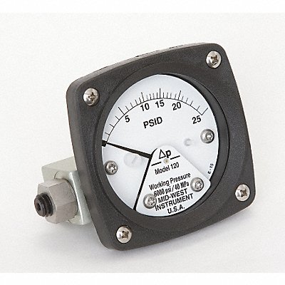 Pressure Gauge 0 to 25 psi MPN:120-AA-00-OO-25P