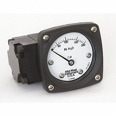 D0756 Pressure Gauge 0 to 200 In H2O MPN:142-AA-00-OO-200H