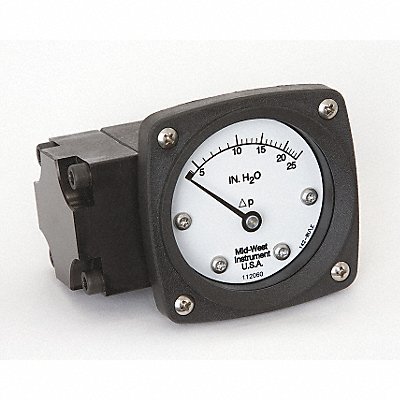 D0756 Pressure Gauge 0 to 25 In H2O MPN:142-AA-00-OO-25H