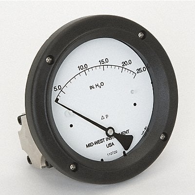 Pressure Gauge 0 to 25 In H2O MPN:142-AC-00-OO-25H