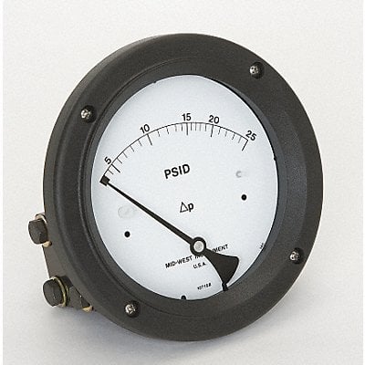 D0758 Pressure Gauge 0 to 25 psi MPN:142-AC-00-OO-25P