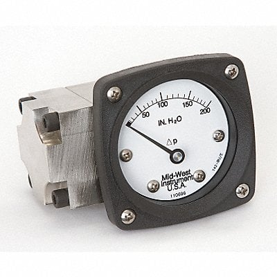 D0757 Pressure Gauge 0 to 200 In H2O MPN:142-SA-00-OO-200H