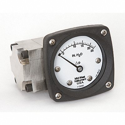 D0757 Pressure Gauge 0 to 25 In H2O MPN:142-SA-00-OO-25H