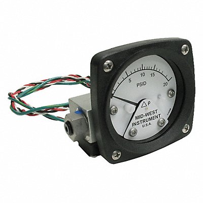 Differential Pressure Gauge and Switch MPN:120AA-00-O-AA-20P